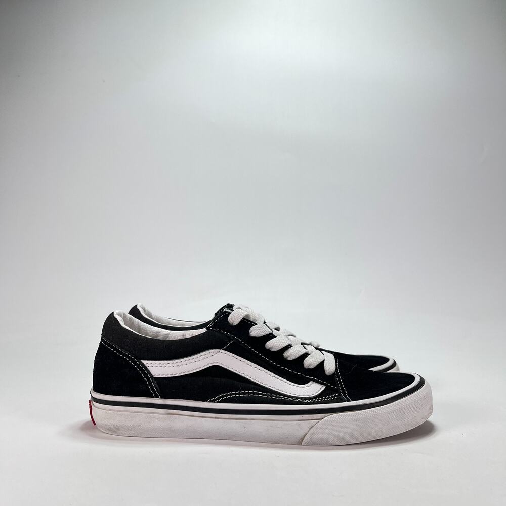 Vans Old Skool Black White Athletic Lace Up Skate Shoes 507452 Youth Size 4.5